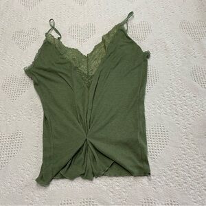 Poof Lacey Green Fairycore Tank Top (M)